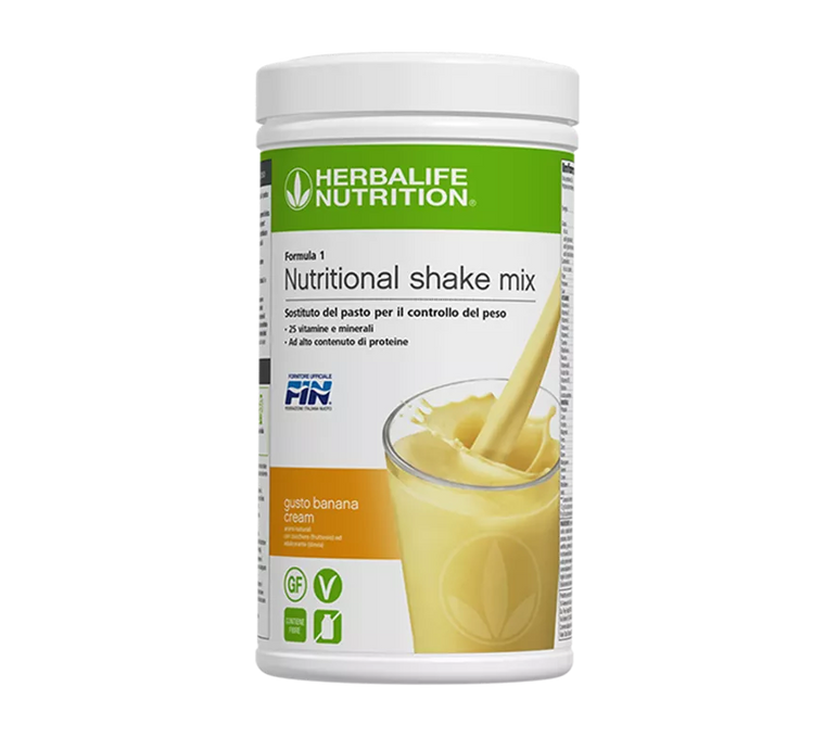 Confezione ufficiale italiana Formula 1 Herbalife gusto Banana Cream 550 g