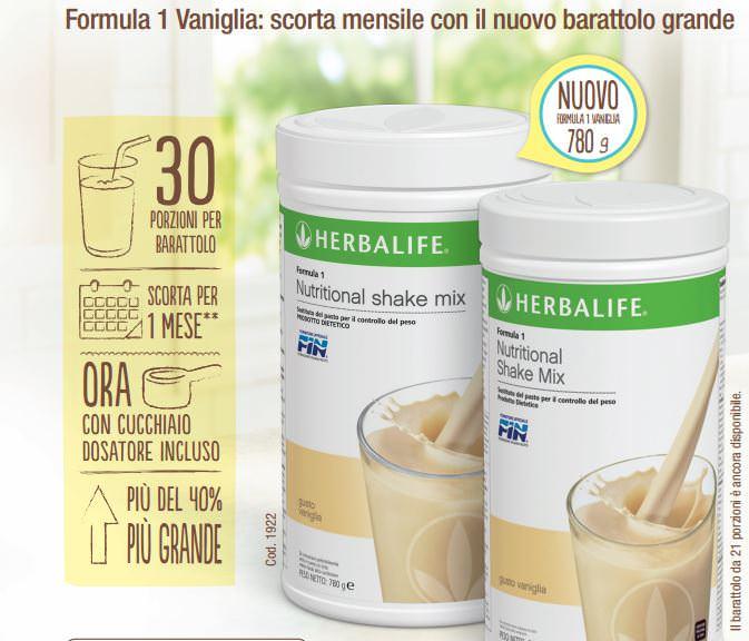 Formula 1 Herbalife grande formato 780 g con cucchiaio dosatore
