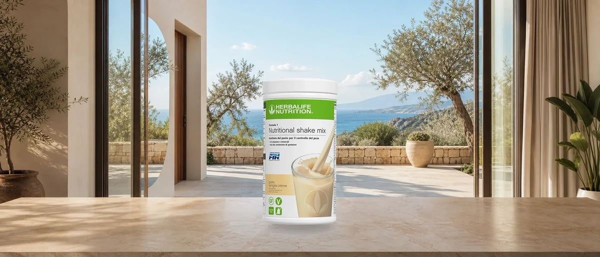Formula 1 Herbalife Vaniglia Crème 550 g, confezione italiana ufficiale per il glossario prodotti