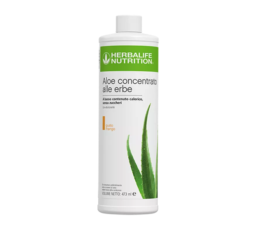 Aloe Concentrato alle Erbe Herbalife Mango, flacone italiano da 473 ml