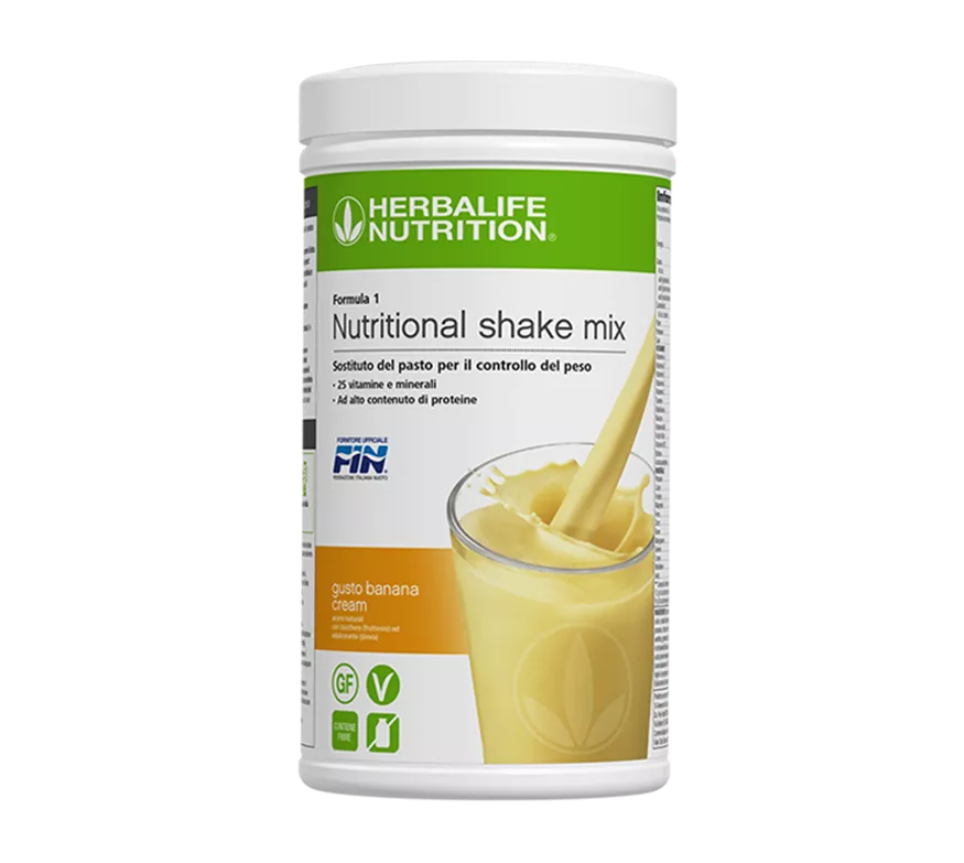 Formula 1 Herbalife gusto Banana Cream 550 g, confezione ufficiale italiana