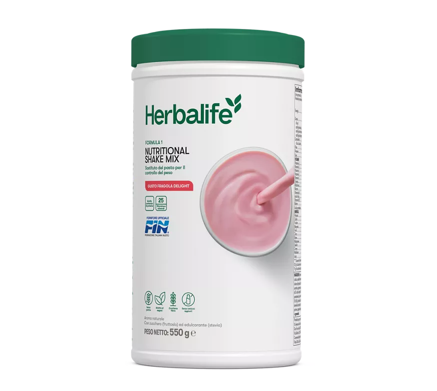 Formula 1 Herbalife gusto Fragola Delight 550 g, confezione ufficiale italiana