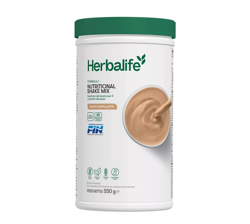 Formula 1 Herbalife gusto Caffellatte 550 g, confezione ufficiale italiana