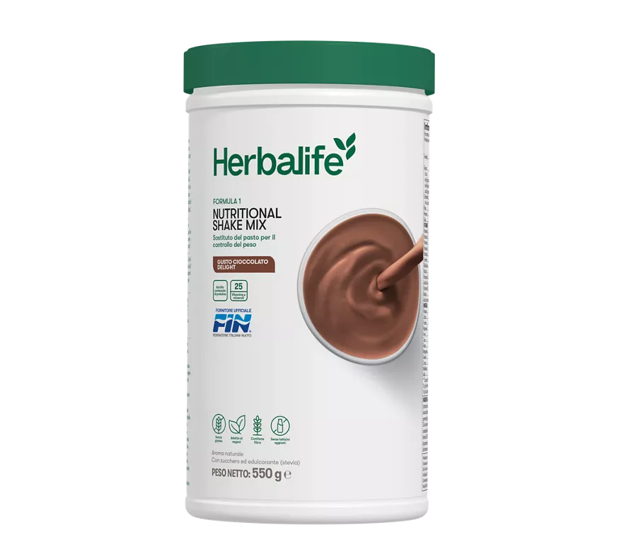 Formula 1 Herbalife gusto Cioccolato Delight 550 g, confezione ufficiale italiana
