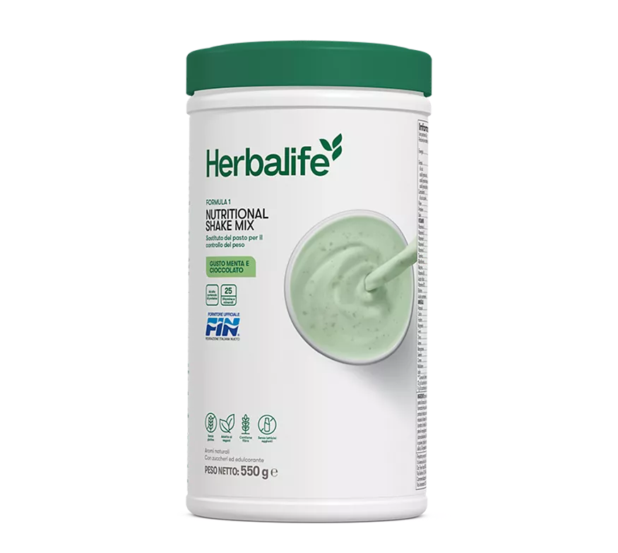 Formula 1 Herbalife gusto Menta e Cioccolato 550 g, confezione ufficiale italiana