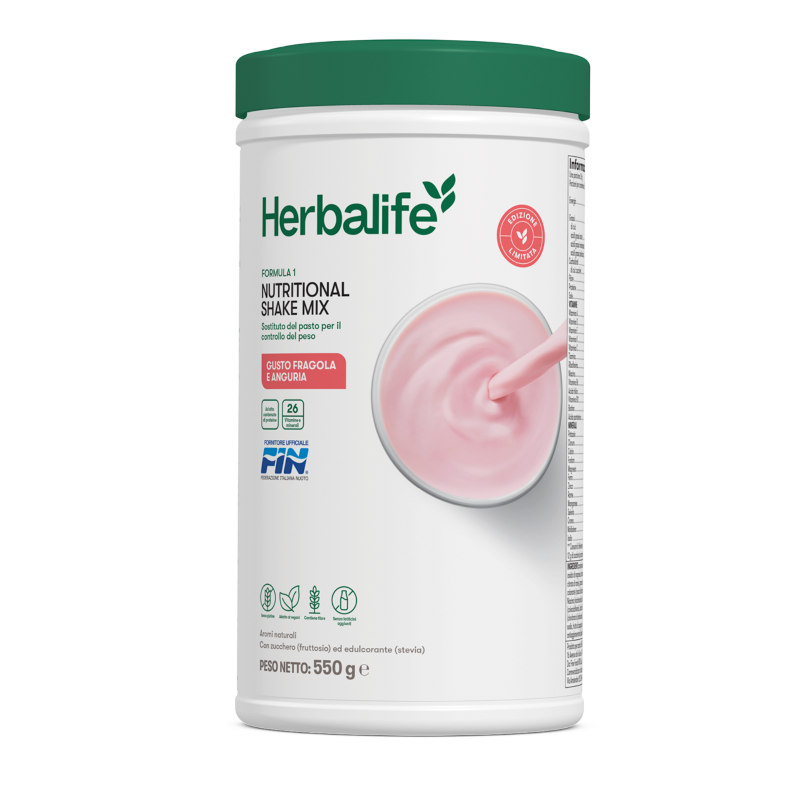 Formula 1 Herbalife gusto Fragola e Anguria 550 g, confezione italiana