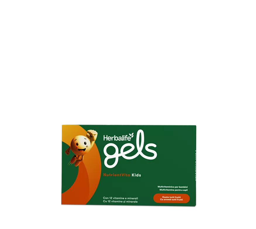 Herbalife Gels NutrientVita Kids gusto Tutti Frutti, confezione italiana da 30 gelatine