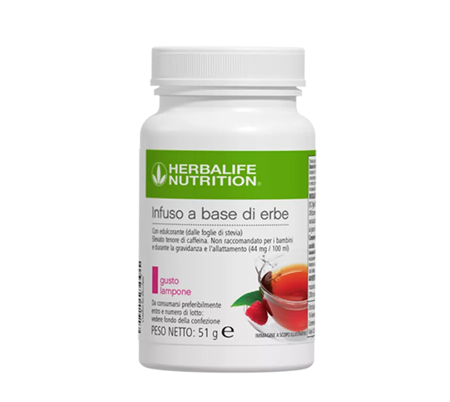Infuso a Base di Erbe Herbalife gusto Lampone, confezione italiana da 51 g