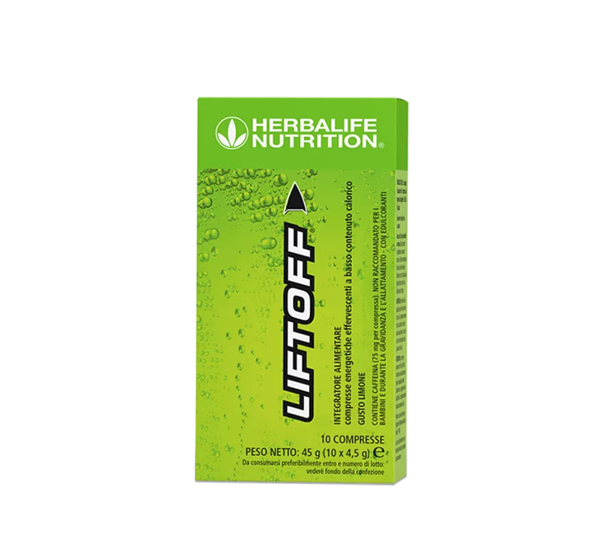 Liftoff Herbalife gusto Limone, confezione italiana da 10 compresse effervescenti
